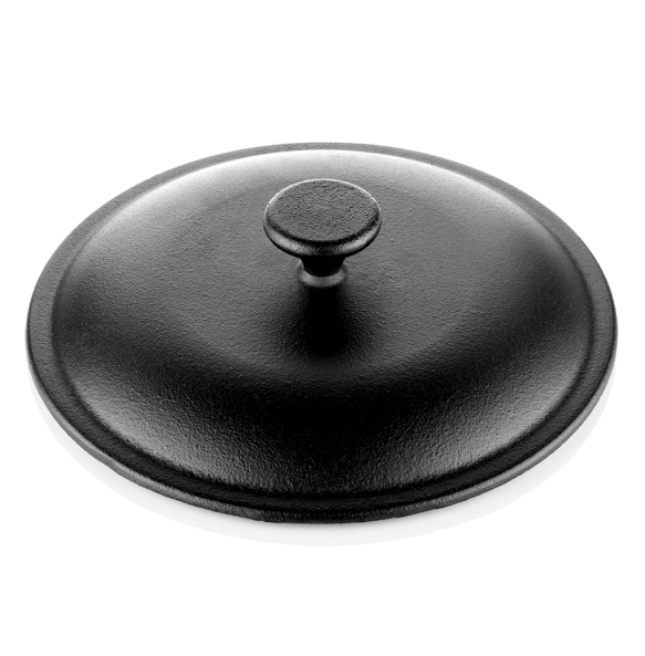 Cast Iron Lid for Kadhai, Skillet, Frying Pan, Dutch Oven, Handi, Pot, 100% Natural, 1.7 kgs, 24 Centimeter