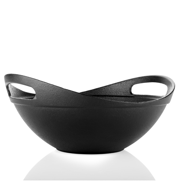 Europa Edition Cast Iron Kadhai (24 Centimeter), Non-stick, Heavy Base, 100% Natural, Pre-seasoned, Induction Compatible, 3 Kgs, 24 Centimeter, 2 ltrs