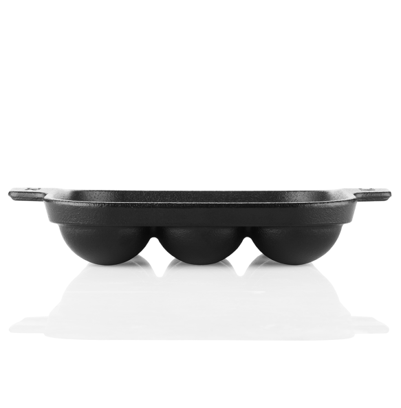 Europa Edition Cast Iron Paniyaram 9-pit, 5 Centimeter each, Non-stick Cast Iron Appe/Paddu Pan, 100% Natural, Pre-seasoned, Gas Stove Only, 1.7 kgs