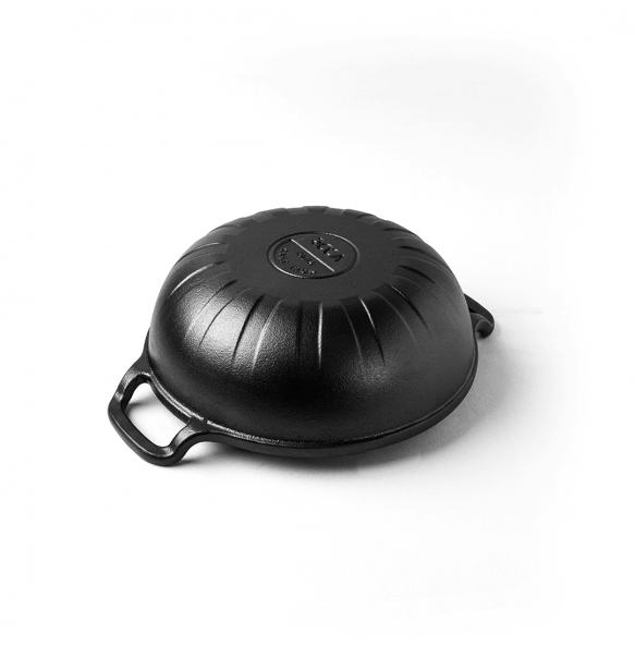 Triton Edition Cast Iron Kadhai (20 Centimeter), Non-stick, Heavy Base, 100% Natural, Pre-seasoned, Induction Compatible, 1.8 kgs, 20 Centimeter, 1.6 ltrs