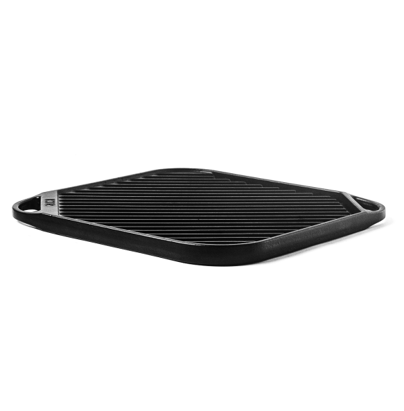 Triton Edition Cast Iron Grill (25 Centimeter), Non-stick Griddle Plate, Barbeque, Tandoori, 100% Natural, Pre-seasoned, Induction Compatible, 2.5 kgs, 25 Centimeter