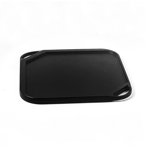 Triton Edition Cast Iron Grill (25 Centimeter), Non-stick Griddle Plate, Barbeque, Tandoori, 100% Natural, Pre-seasoned, Induction Compatible, 2.5 kgs, 25 Centimeter